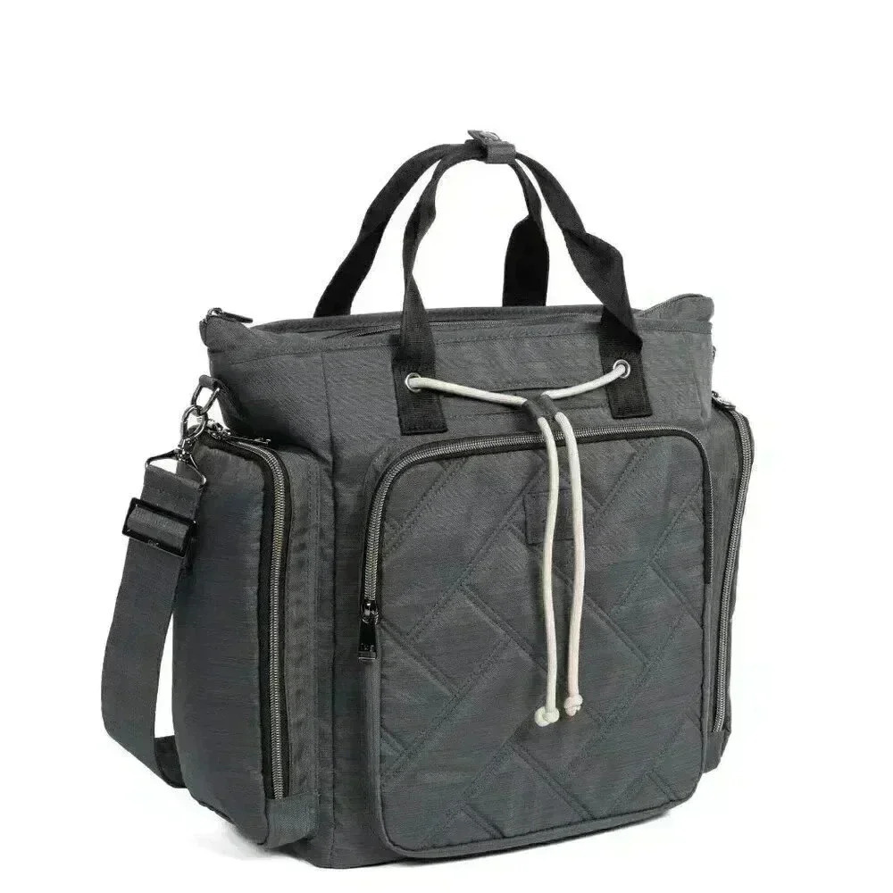 LUG Bustle Convertible Tote / Shoulder Bag / Top Handle Bag - Brushed Grey - Picture 2 of 16